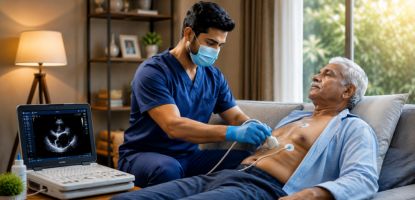 2D Echo heart test at home doorstep ultrasound service