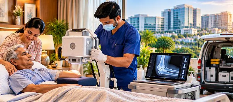 Doorstep X-Ray service in Gachibowli for bedridden patients