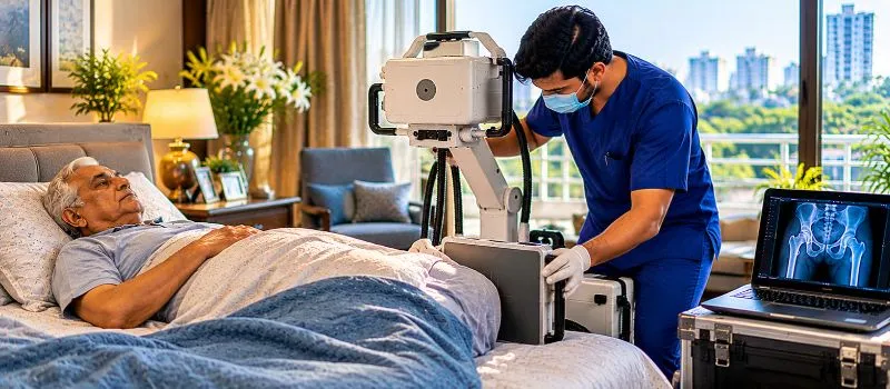 Home X-Ray service in Gachibowli for bedridden patients