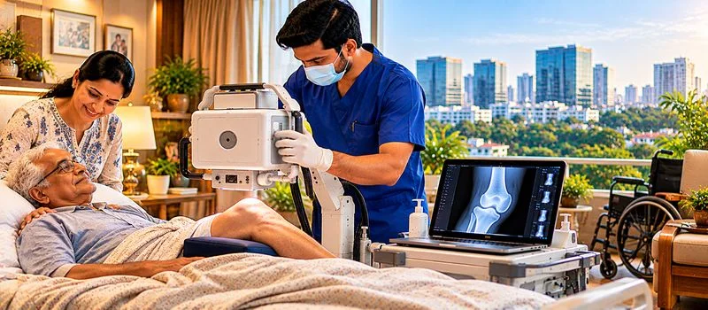 X-Ray at home in Gachibowli for elderly and bedridden patients